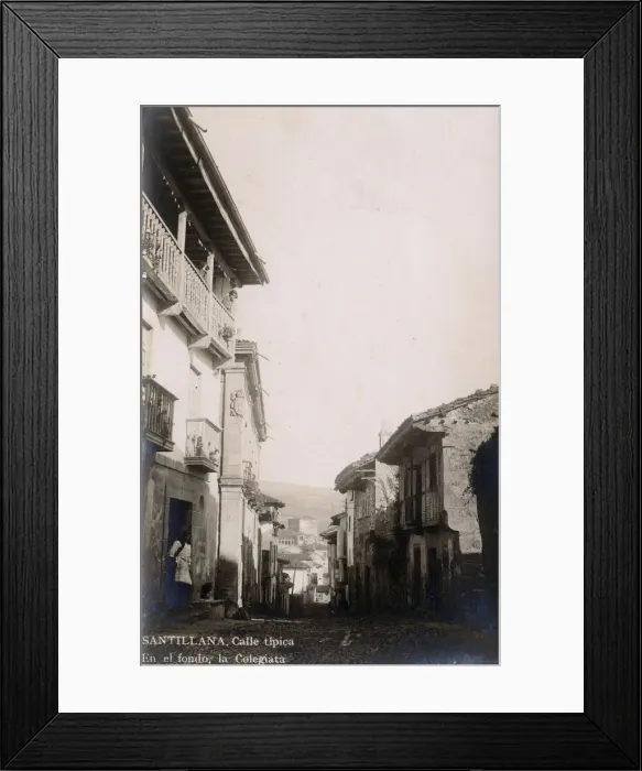 Framed Print : Typical street in Santillana del Mar, Cantabria, Spain Framed Print : Typical street in Santillana del Mar, Cantabria, Spain