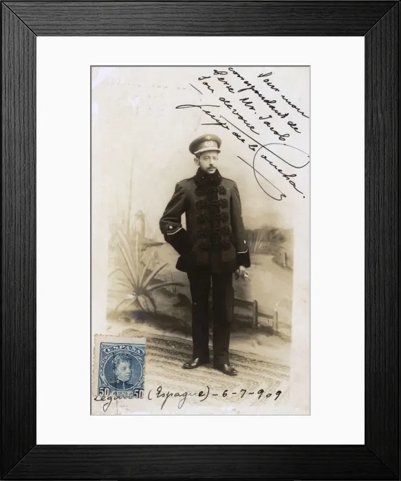 Framed Print : Young man in uniform in a studio photo Framed Print : Young man in uniform in a studio photo