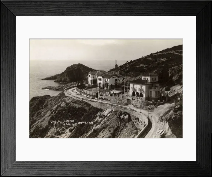 Framed Print : Coast road in Sant Feliu de Guixols, Catalonia, Spain Framed Print : Coast road in Sant Feliu de Guixols, Catalonia, Spain
