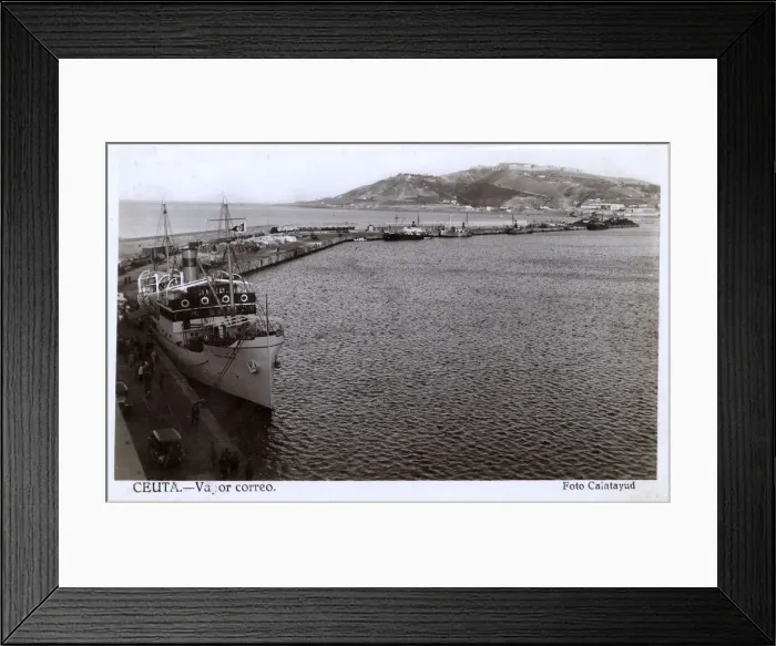 Framed Print : Steamer at Ceuta, Spanish city in Morocco, North Africa