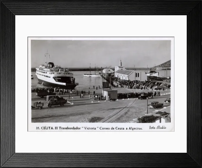 Framed Print : Mailboat at Ceuta, Spanish city in Morocco, North Africa Framed Print : Mailboat at Ceuta, Spanish city in Morocco, North Africa