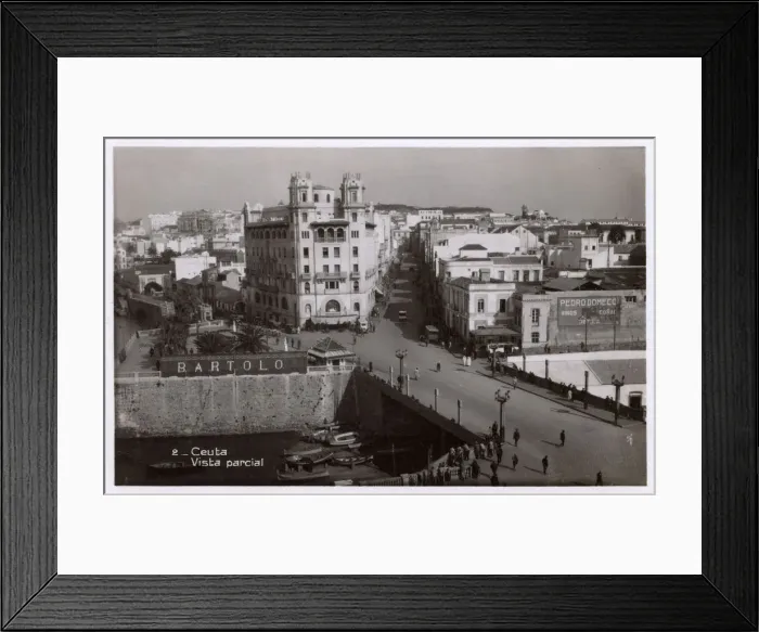 Framed Print : Aerial view of Ceuta, Spanish city in Morocco, North Africa Framed Print : Aerial view of Ceuta, Spanish city in Morocco, North Africa