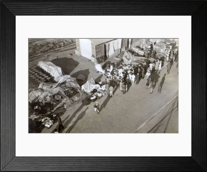 Framed Print : Aerial view of market, Ceuta, Morocco, North Africa Framed Print : Aerial view of market, Ceuta, Morocco, North Africa