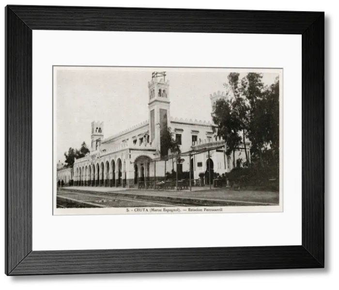 Framed Print : Railway station, Ceuta, Morocco, North Africa Framed Print : Railway station, Ceuta, Morocco, North Africa