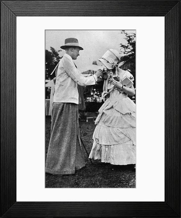 Framed Print : Oxford bags worn at Regents Park, 1925 Framed Print : Oxford bags worn at Regents Park, 1925