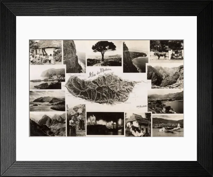 Framed Print : Souvenir postcard of Madeira Framed Print : Souvenir postcard of Madeira