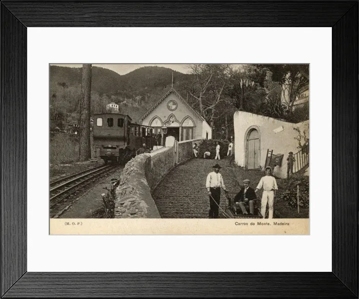 Framed Print : Local men with tourist car in Funchal, Madeira Framed Print : Local men with tourist car in Funchal, Madeira
