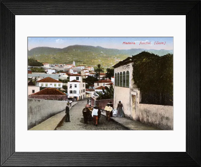 Framed Print : Street scene in Funchal, Madeira Framed Print : Street scene in Funchal, Madeira