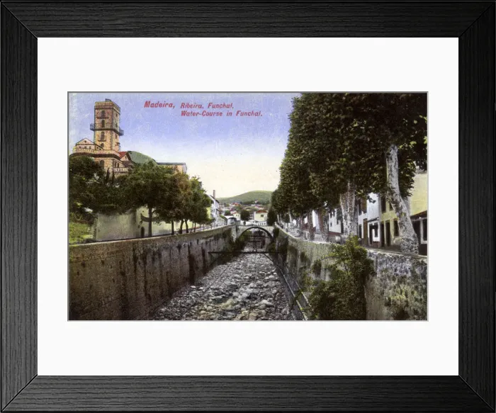 Framed Print : Water course in Funchal, Madeira Framed Print : Water course in Funchal, Madeira