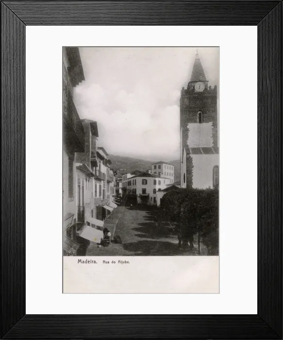 Framed Print : Rua do Aljube and Cathedral, Funchal, Madeira Framed Print : Rua do Aljube and Cathedral, Funchal, Madeira