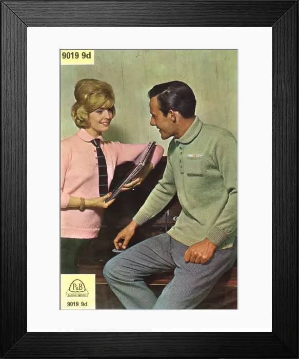 Framed Print : Knitting pattern cover, Shirt Style Unisex Knitwear Framed Print : Knitting pattern cover, Shirt Style Unisex Knitwear