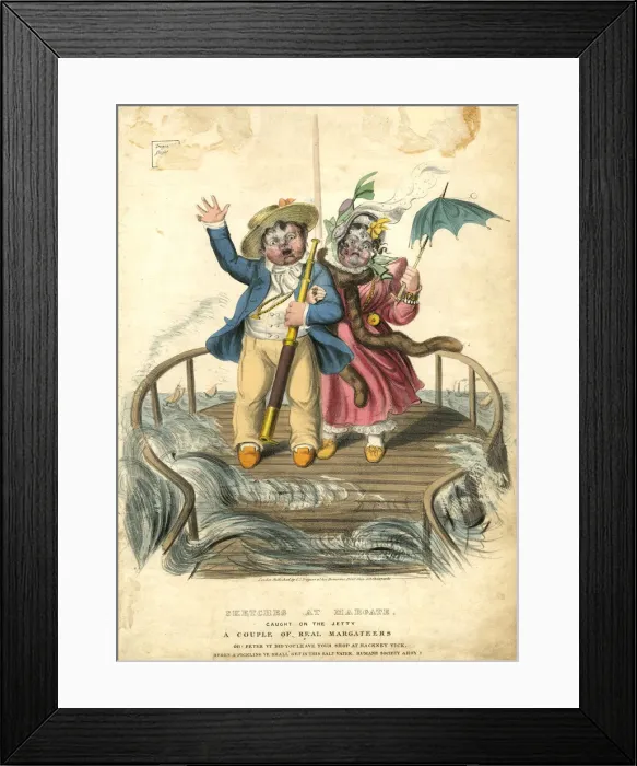 Framed Print : Cartoon, Sketches at Margate, Caught on the Jetty Framed Print : Cartoon, Sketches at Margate, Caught on the Jetty
