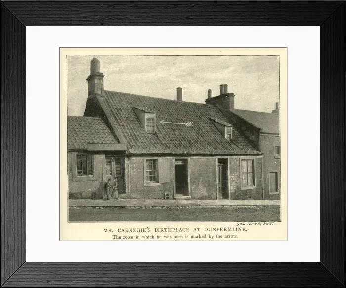 Framed Print : Andrew Carnegie, birthplace at Dunfermline, Scotland Framed Print : Andrew Carnegie, birthplace at Dunfermline, Scotland