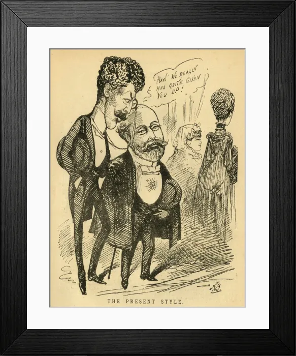 Framed Print : Cartoon, The Present Style Framed Print : Cartoon, The Present Style