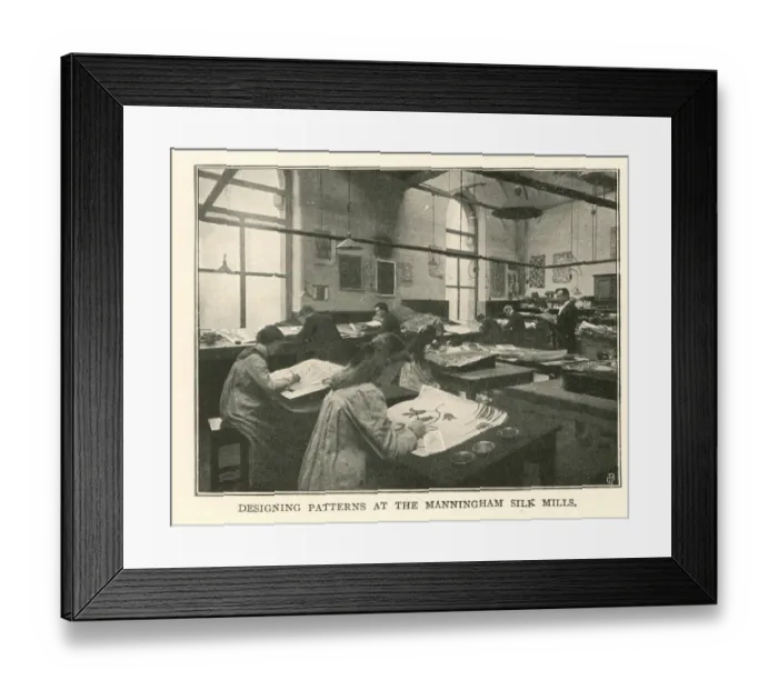 Framed Print : Designing Patterns at Manningham Silk Mills Framed Print : Designing Patterns at Manningham Silk Mills