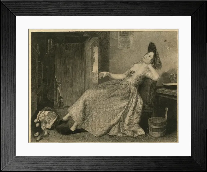Framed Print : A young woman daydreaming Framed Print : A young woman daydreaming