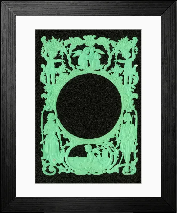 Framed Print : Die Cut Green Decorative Frame Framed Print : Die Cut Green Decorative Frame