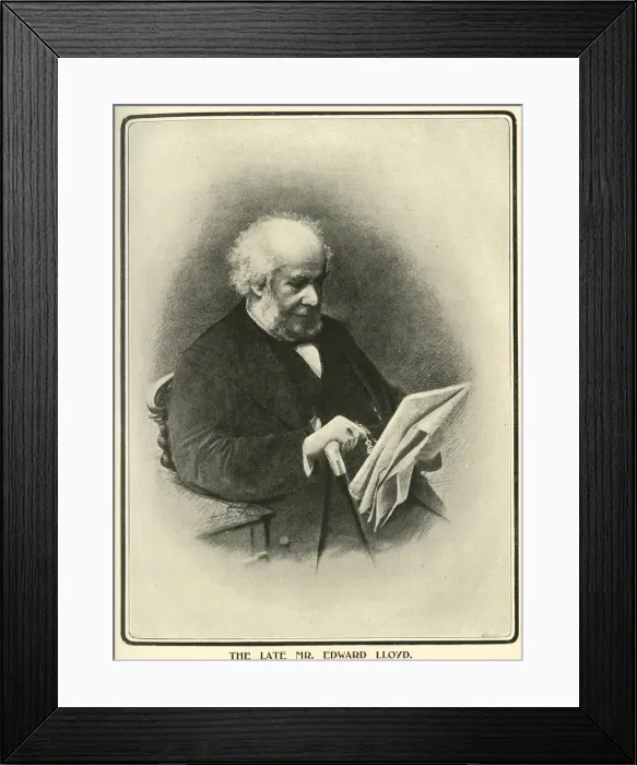 Framed Print : Edward Lloyd, newspaper publisher and paper mill owner Framed Print : Edward Lloyd, newspaper publisher and paper mill owner