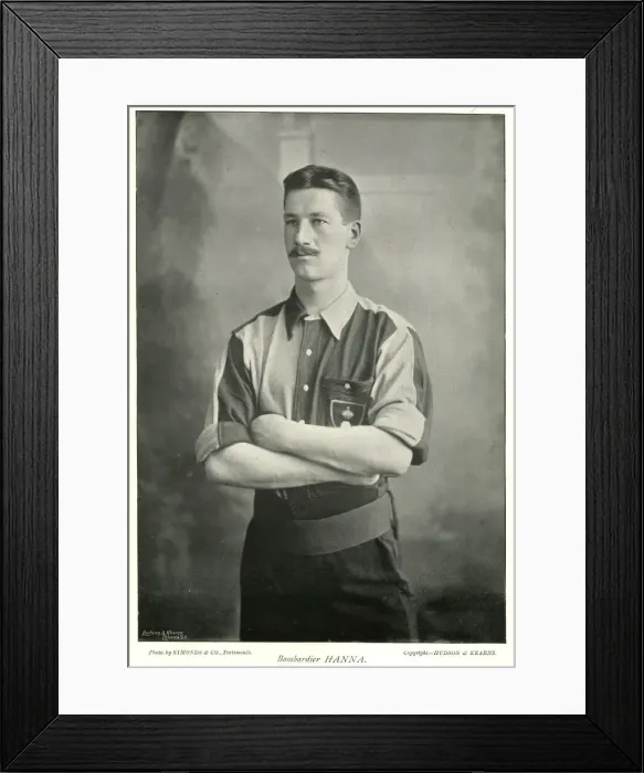 Framed Print : Bombardier Hanna, Army footballer Framed Print : Bombardier Hanna, Army footballer