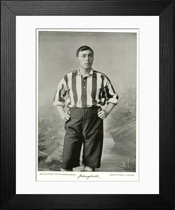 Framed Print : J M Campbell, Sunderland and Scotland International Framed Print : J M Campbell, Sunderland and Scotland International