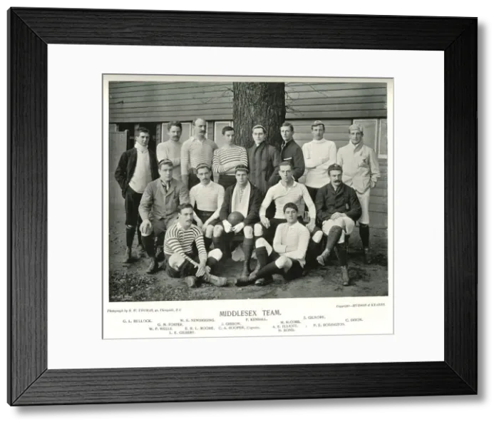 Framed Print : Middlesex Rugby Team Framed Print : Middlesex Rugby Team
