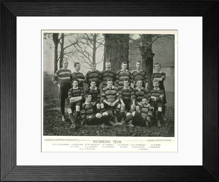 Framed Print : Richmond Rugby Team Framed Print : Richmond Rugby Team