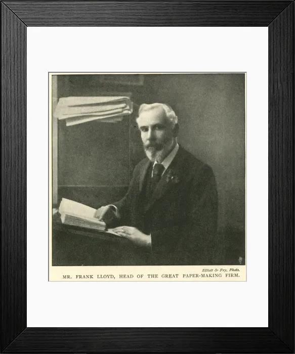 Framed Print : Frank Lloyd, head of the paper-making firm Framed Print : Frank Lloyd, head of the paper-making firm