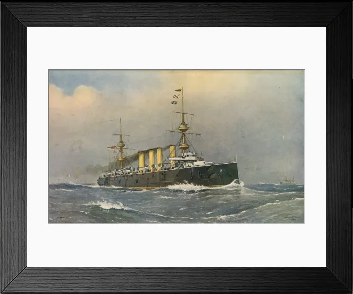 Framed Print : HM Terrible, cruiser, en route to the Cape of Good Hope Framed Print : HM Terrible, cruiser, en route to the Cape of Good Hope