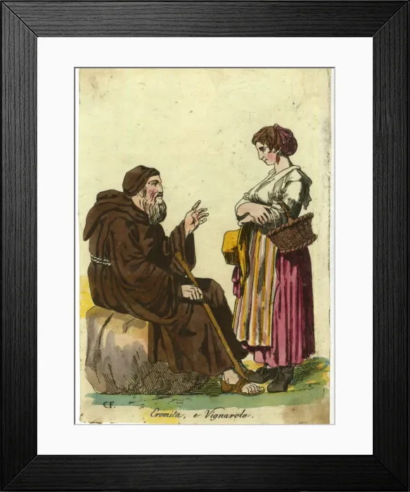Framed Print : Italian Hermit and Vignarola Framed Print : Italian Hermit and Vignarola