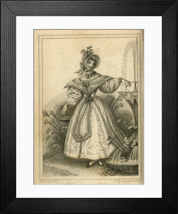 Framed Print : Ladies Fashion -- Walking Dress Framed Print : Ladies Fashion -- Walking Dress