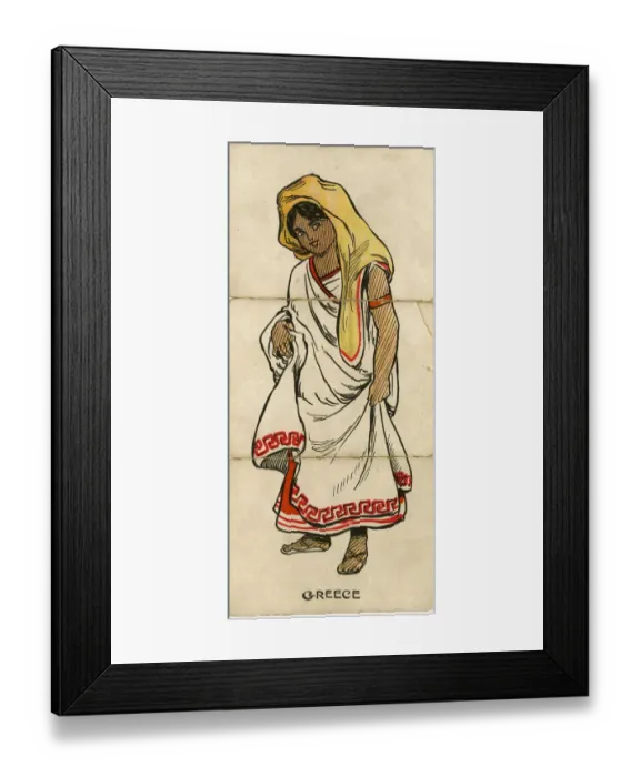 Framed Print : Many Folk Misfitz - Greece - Greek Girl Framed Print : Many Folk Misfitz - Greece - Greek Girl