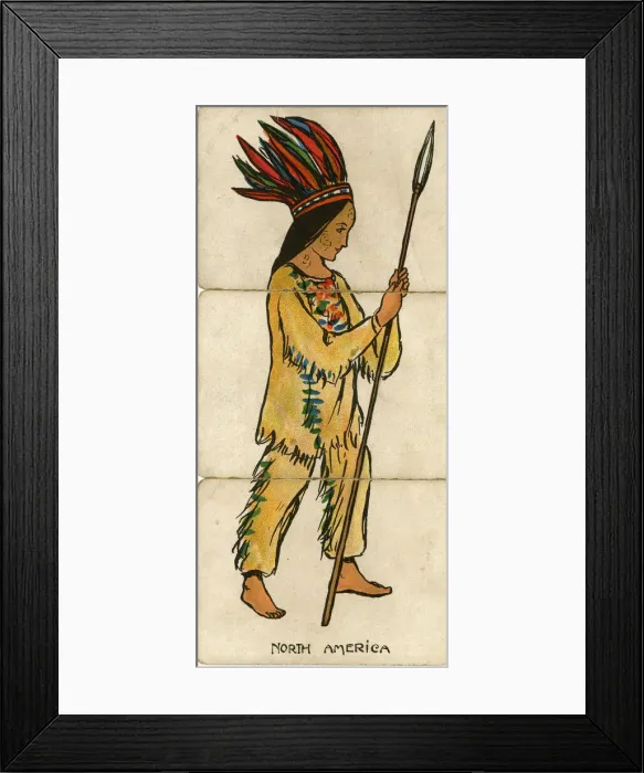Framed Print : Many Folk Misfitz - North America - Native American boy Framed Print : Many Folk Misfitz - North America - Native American boy
