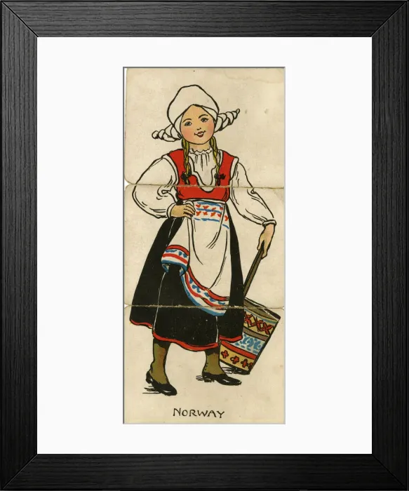 Framed Print : Many Folk Misfitz - Norway - Norwegian Girl Framed Print : Many Folk Misfitz - Norway - Norwegian Girl