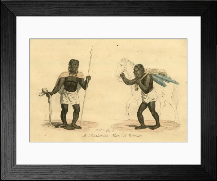 Framed Print : Sheshonee Man and Woman Framed Print : Sheshonee Man and Woman