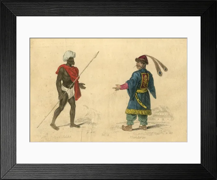 Framed Print : Sikh and Mandarin Framed Print : Sikh and Mandarin