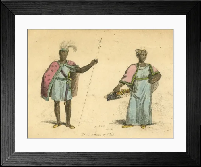 Framed Print : Araucanians of Chile Framed Print : Araucanians of Chile