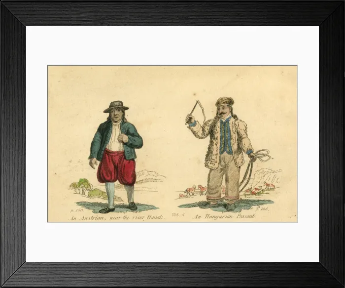 Framed Print : Austrian Man and Hungarian Peasant Framed Print : Austrian Man and Hungarian Peasant