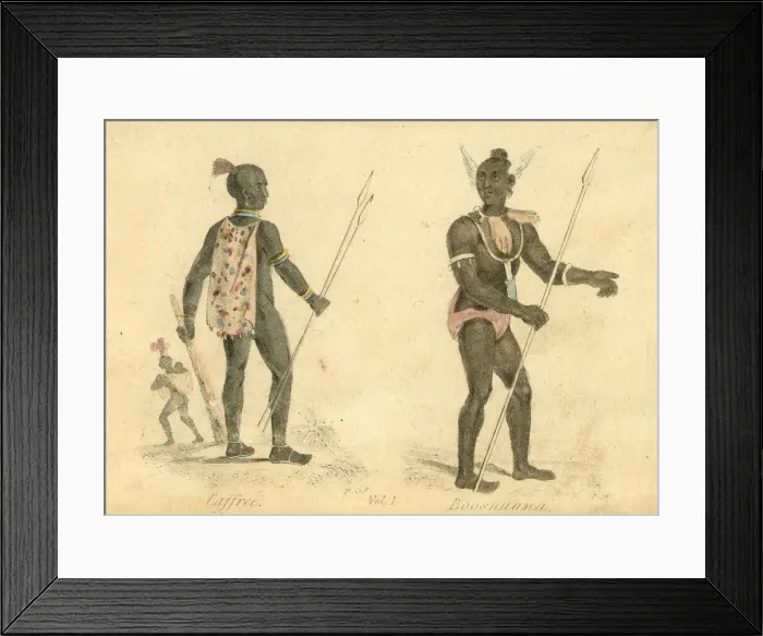 Framed Print : Caffree and Booshuana men Framed Print : Caffree and Booshuana men