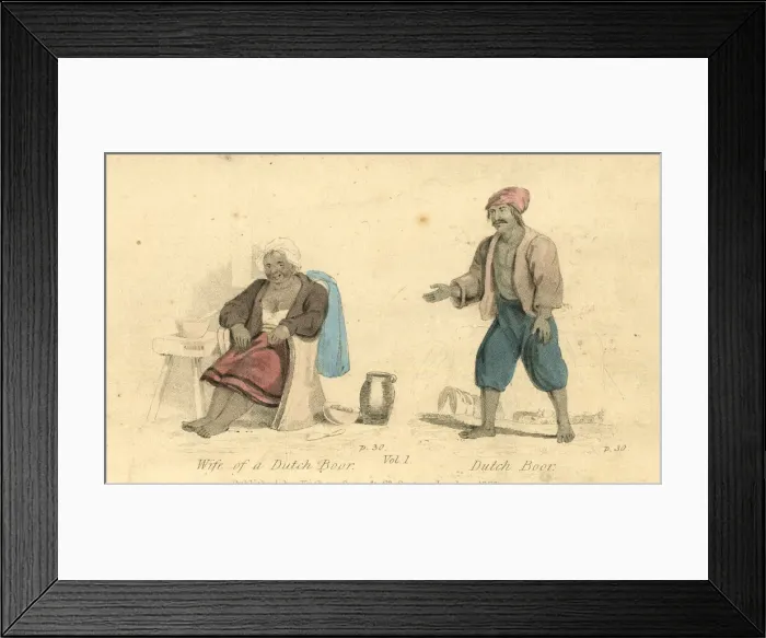 Framed Print : Dutch Boer and Wife Framed Print : Dutch Boer and Wife