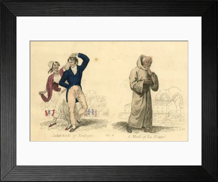 Framed Print : Inhabitants of Boulogne and Monk of La Trappe Framed Print : Inhabitants of Boulogne and Monk of La Trappe