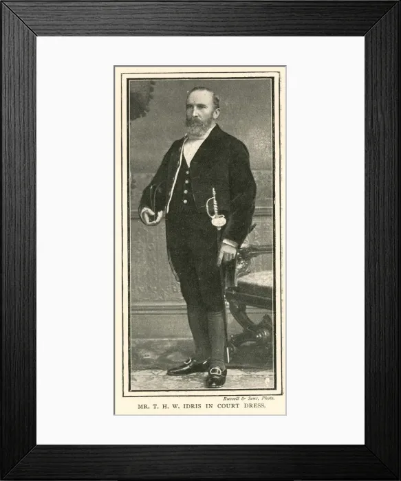Framed Print : T HW Idris, founder of soft drinks company Framed Print : T HW Idris, founder of soft drinks company