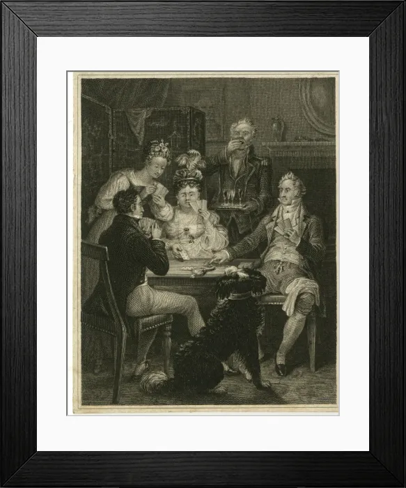 Framed Print : The Evening Card Game Framed Print : The Evening Card Game