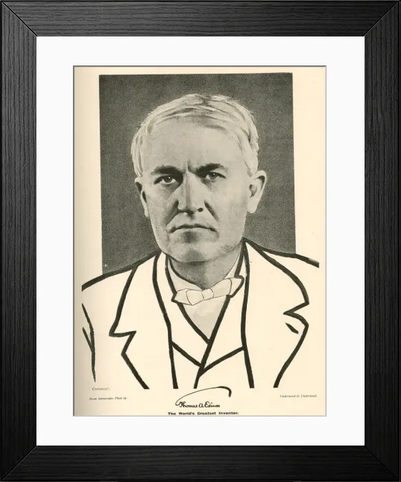 Framed Print : Thomas Edison, American inventor Framed Print : Thomas Edison, American inventor