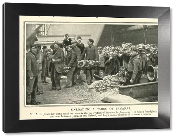 Unloading a cargo of bananas from Jamaica to Bristol