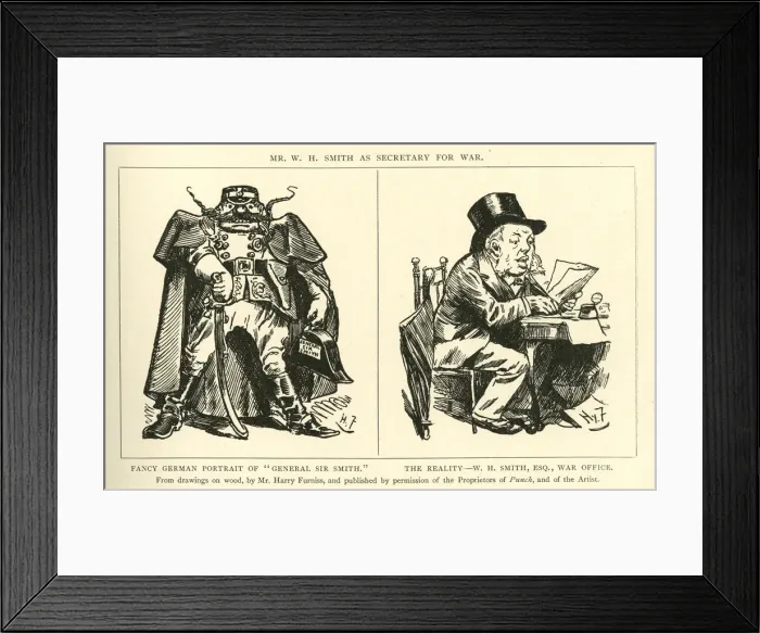 Framed Print : Cartoons, W H Smith as Secretary for War Framed Print : Cartoons, W H Smith as Secretary for War