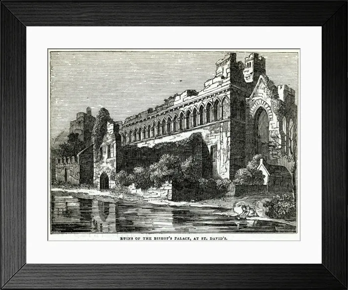 Framed Print : Ruins of Bishops Palace, St David s, South Wales Framed Print : Ruins of Bishops Palace, St David s, South Wales