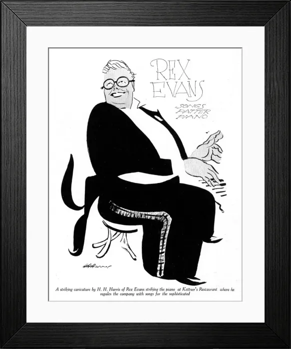 Framed Print : Rex Evans playing the piano at Kettner s Framed Print : Rex Evans playing the piano at Kettner s