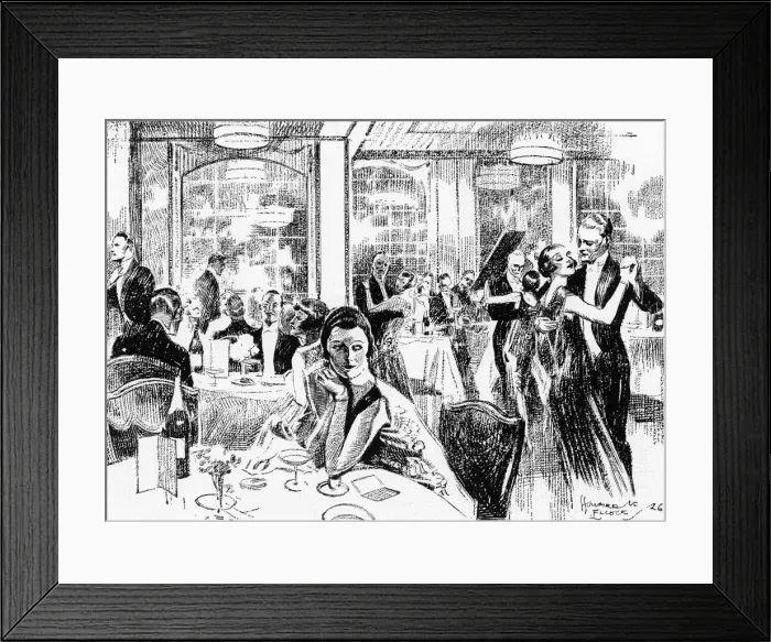 Framed Print : Supper dance in progress at Kettner s