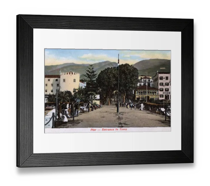 Framed Print : Street scene, entrance to Funchal, Madeira Framed Print : Street scene, entrance to Funchal, Madeira