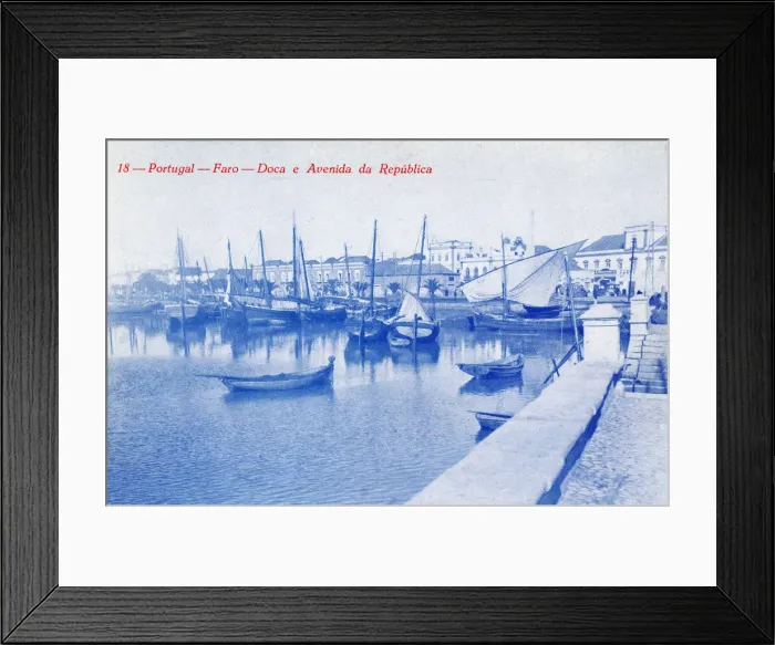 Framed Print : View of the harbour at Faro, Algarve, southern Portugal Framed Print : View of the harbour at Faro, Algarve, southern Portugal